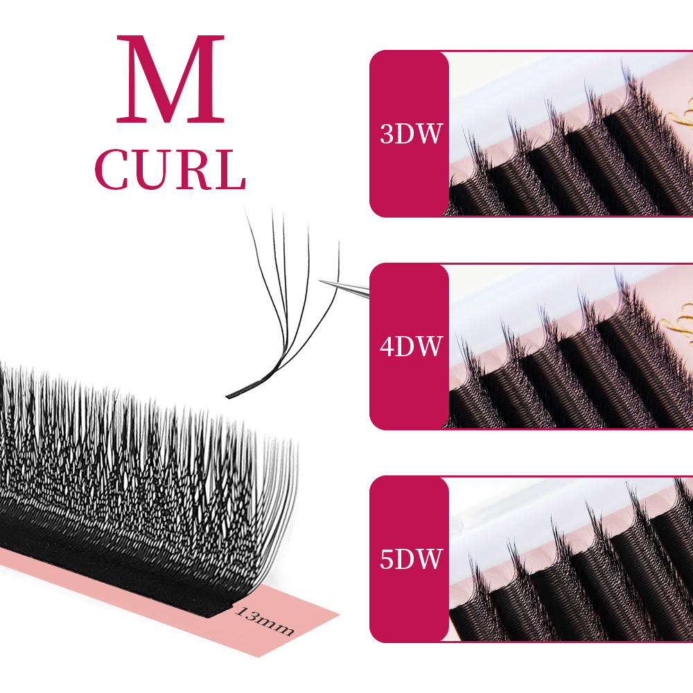 Tanrıça W3D 4D 5D M Curl Kirpi - Eyelash Extension Volume Styles incelemesi ve fiyatı